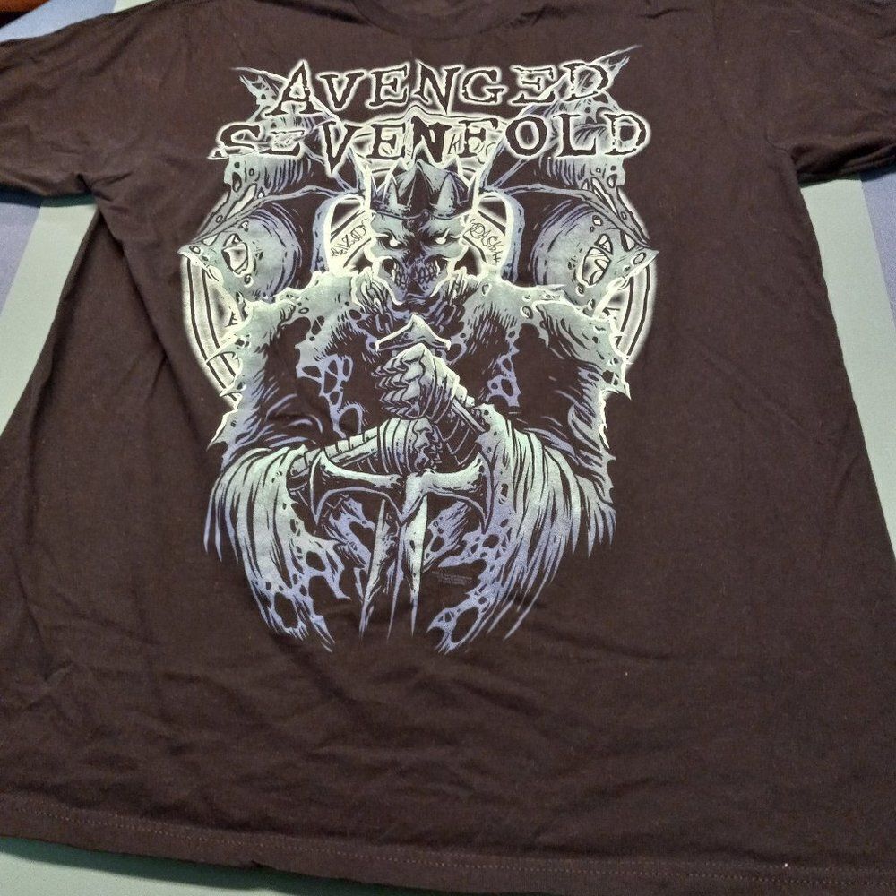 Avenged Sevenfold Black Men's 2X Short Sleeve Cotton T-shirt